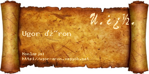 Ugor Áron névjegykártya