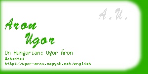 aron ugor business card